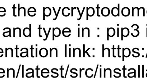 How to install cryptodome using Pip