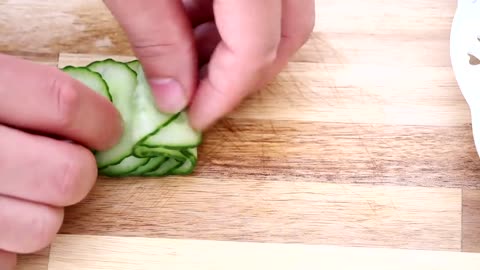 Cucumber Show | Vegetable Carving Garnish | Cucumber Rose | Cucumber Swans