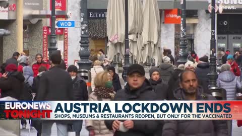 Lockdowns in Austria have been lifted only for the vaccinated