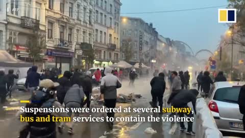 Fifa World Cup: Rioters torch vehicles in Brussels after Belgium’s surprise 0-2 loss to Morocco