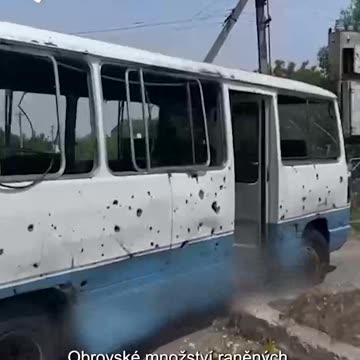 Evakuační místo ostřelované ukrajinskými nacisty u Dněpru