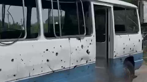 Evakuační místo ostřelované ukrajinskými nacisty u Dněpru