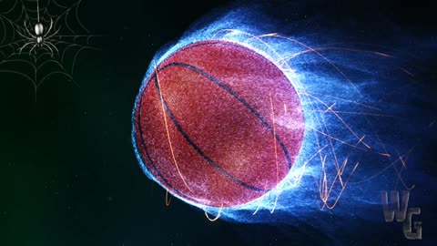 Basketball Flying in Flames 4K Loop