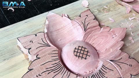 simple flower carving tutorial