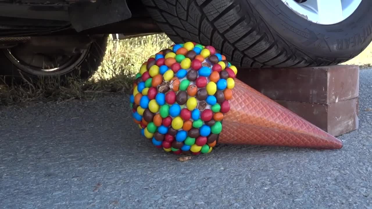 Crushing Crunchy & Soft Things by Car! EXPERIMENT CAR vs GIANT ORBEEZ WATER BALLOON