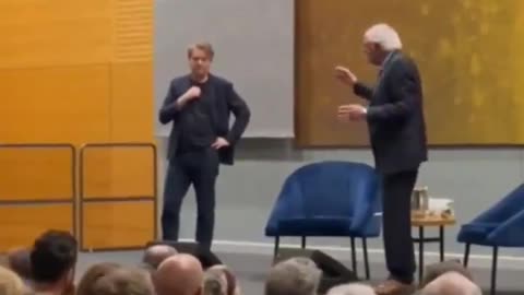 Bernie Sanders heckled in Ireland.