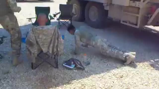 Prankster Soldiers End Up Doing Push-Ups as Punishment After Scaring Senior With Airhorn