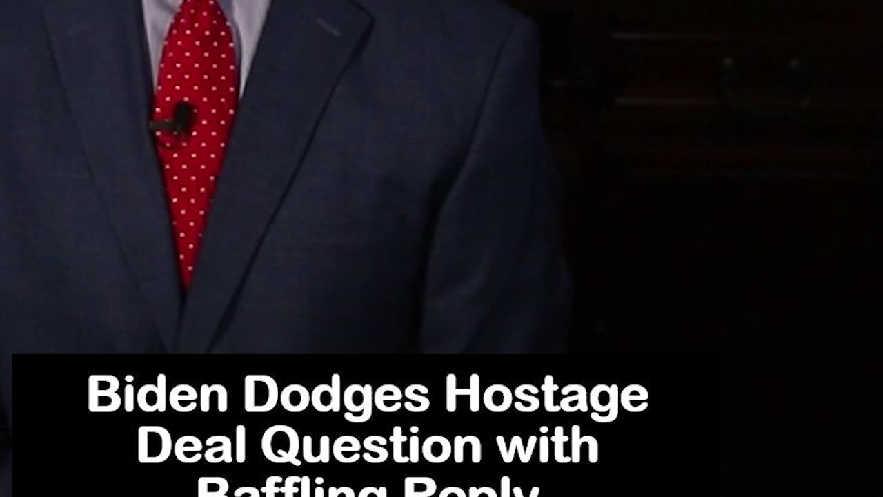 Biden Dodges Hostage Deal Question with Baffling Reply about Camera Hitting Reporter