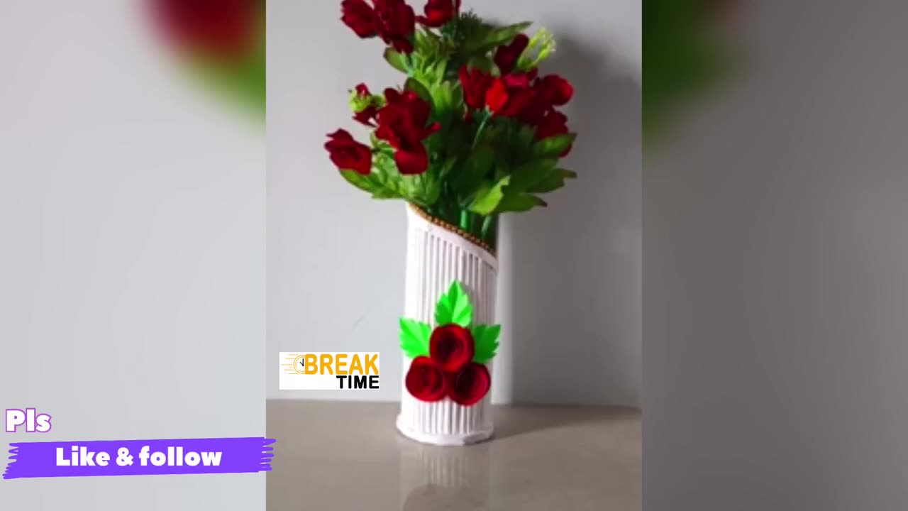 Newspaper flower vase