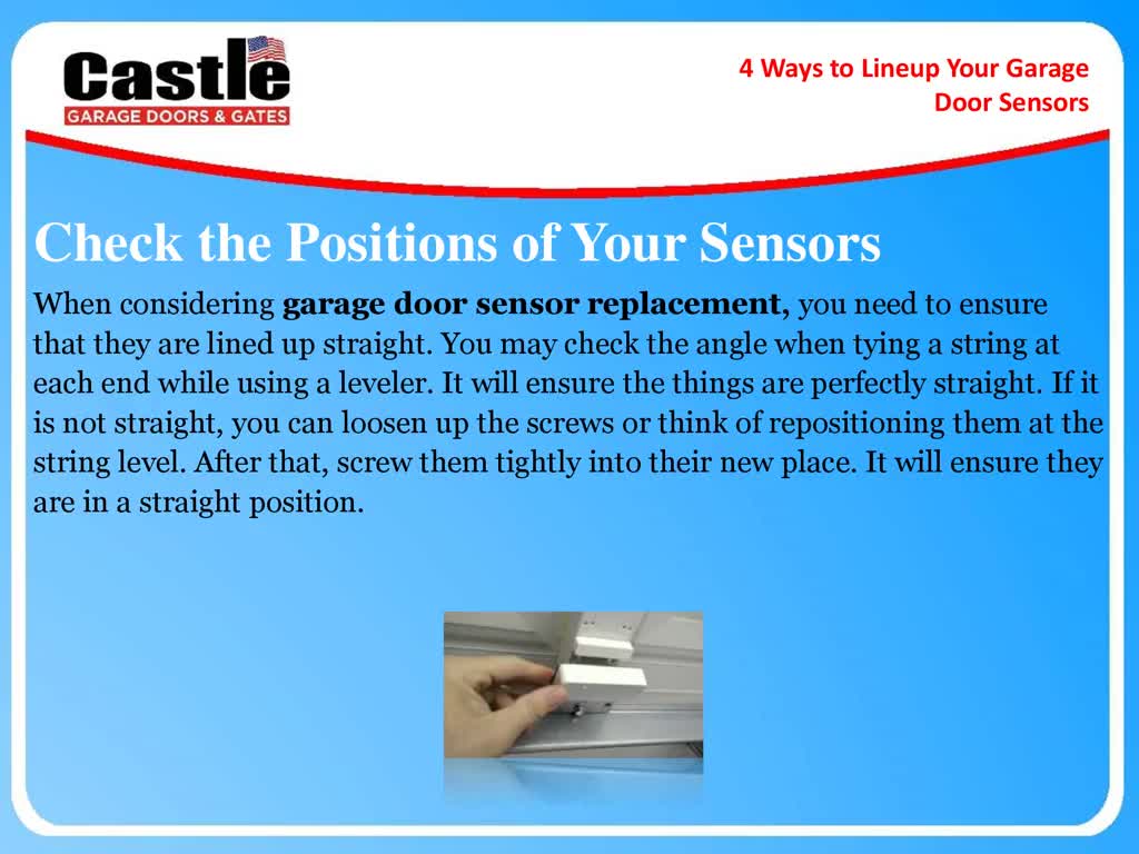 4 Ways to Lineup Your Garage Door Sensors