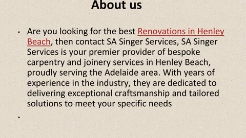 Best Renovations in Henley Beach.