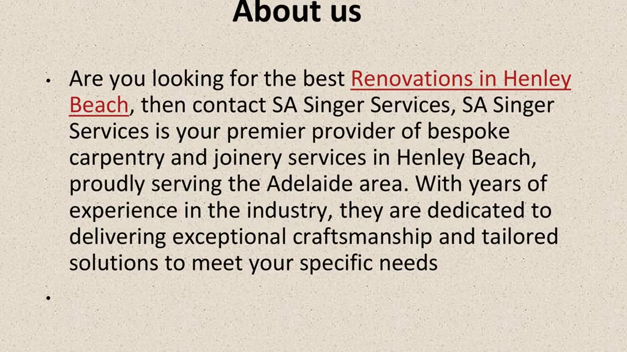 Best Renovations in Henley Beach.