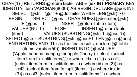 Alternative for parsename for more than 4 parts in sql server