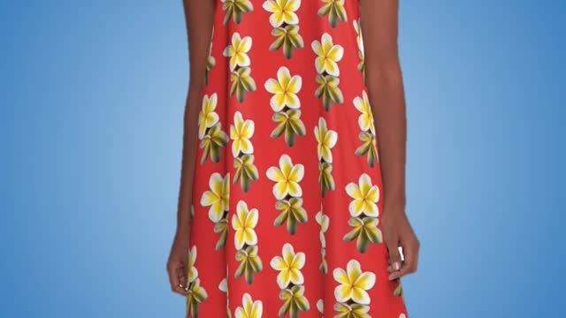 Plumeria Dress | A-Line Flower Printed Dress ✨ YouTube Shorts Video 9