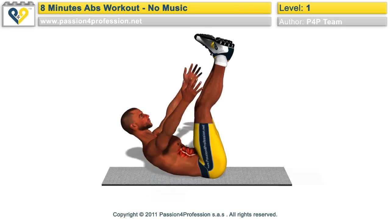 8 Min Home Abs Workout (Level 1, No Music)