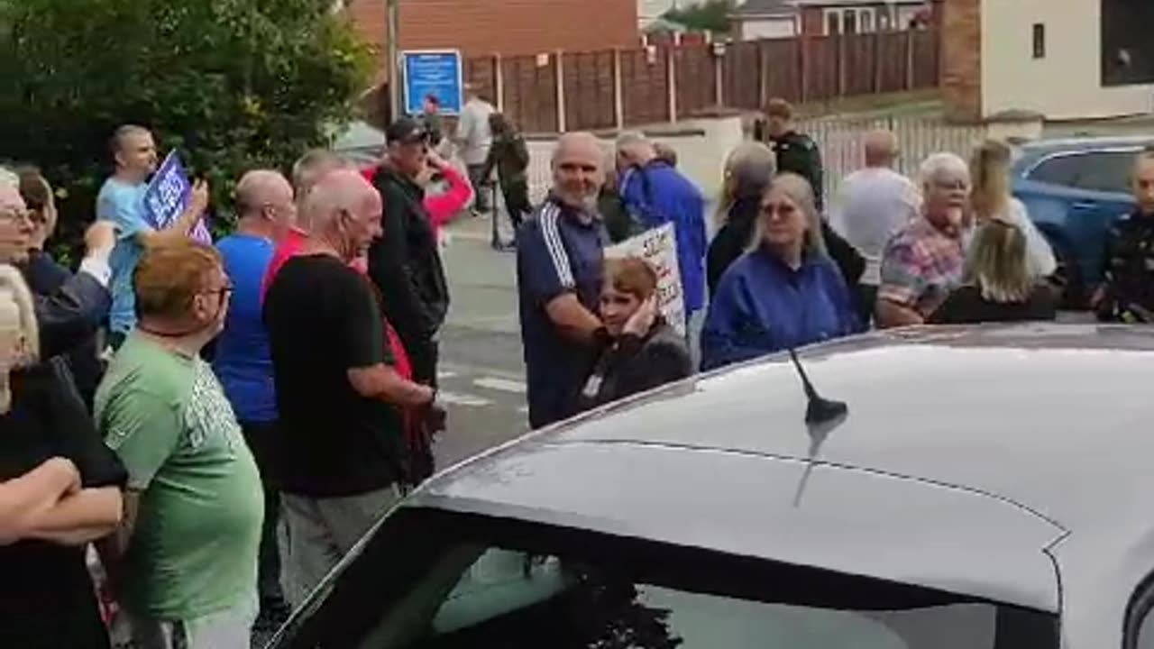 Mark Drakeford, the Welsh First Minister, met up with opposition in Holywell, North Wales.