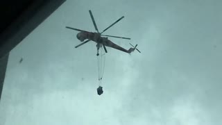 Helicopter Crane in Downtown Chicago