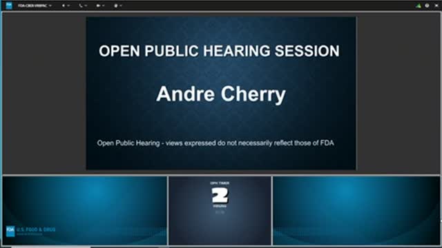 Andre Cherry - FDA 4/6/2022 meeting