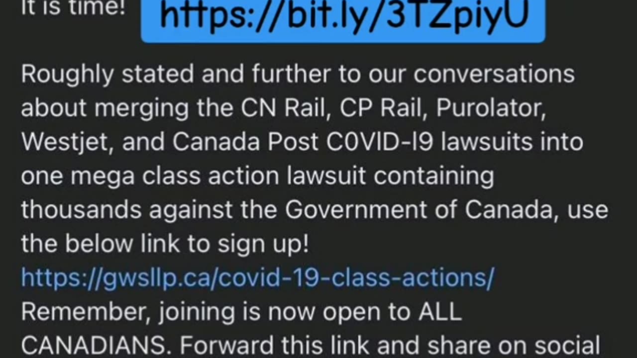 Canadian Class Action Law Suit