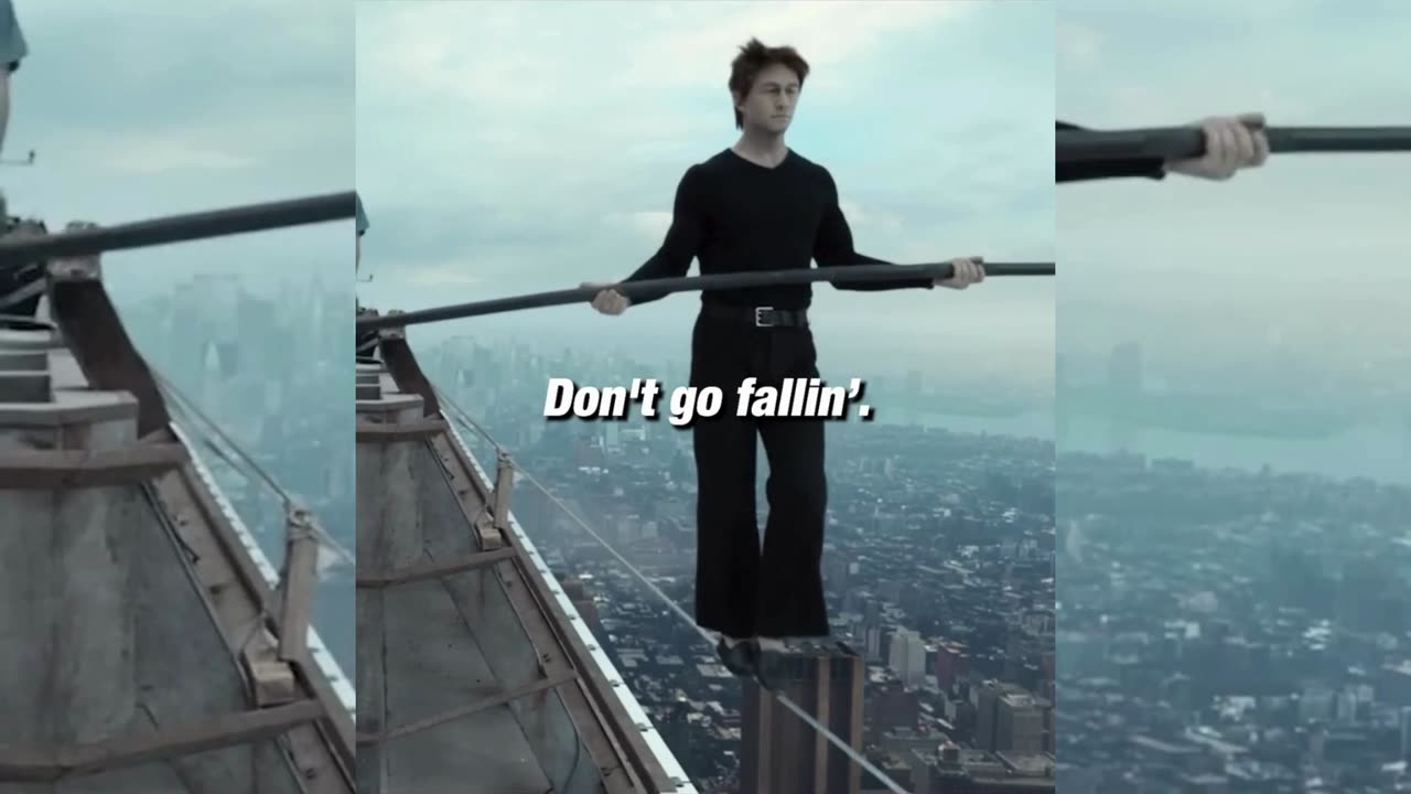 He walked on a tightrope between the Twin Towers without a safety harness 😱