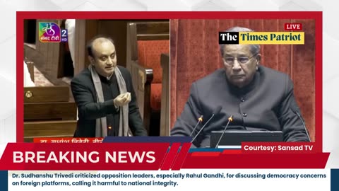 Sudhanshu Trivedi Slams Rahul Gandhi for Raising Democracy Issues Abroad