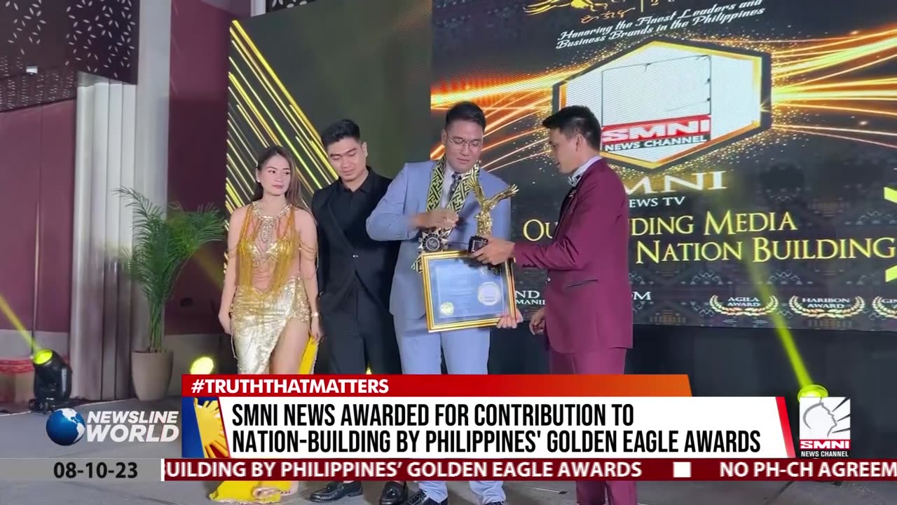 SMNI News awarded for contribution to Nation-Building by Philippines' Golden Eagle Awards