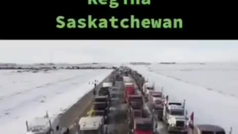 Canadian convoy stretched to the horrizon