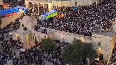 Palestinians celebrating