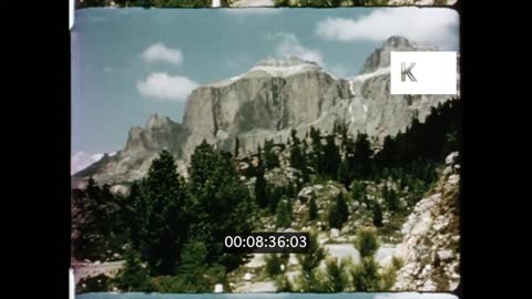 1950s, 1960s Italy, Dolomites, Mountain Scenery, 16mm