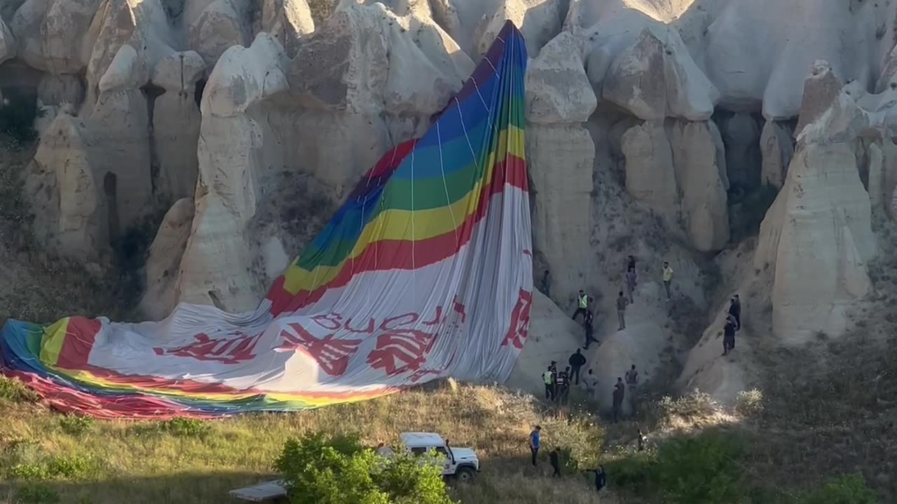 Hot Air Balloon Crashes in Cappadocia, Turkey