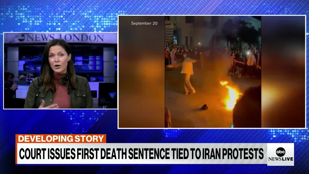 1st death sentence issued to anti-government protesters in Iran l ABCNL