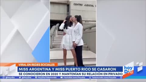 Miss Argentina y Miss Puerto Rico 2020 se casan en secreto