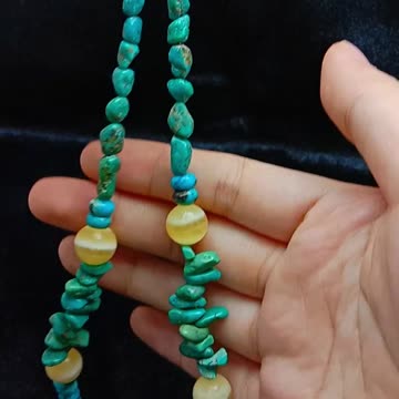 Natural turquoise and Calcite with Milky Blue Aquamarine necklace fashionable gift04