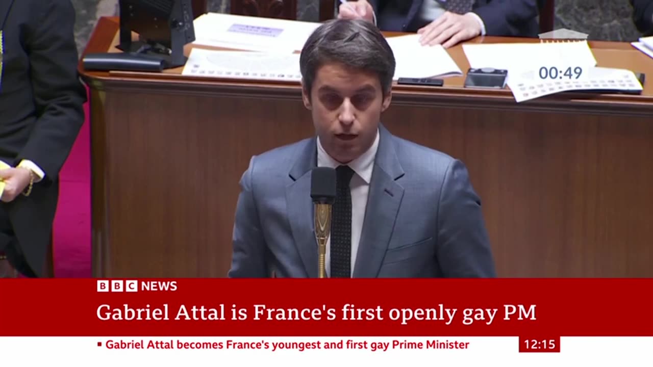 Gabriel Attal becomes France’s youngest prime minister | BBC News