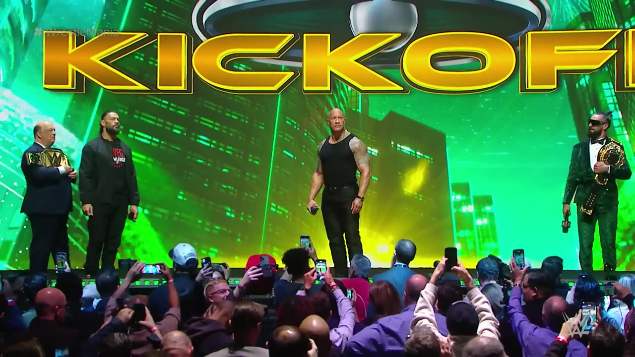 WWE Full Segment- Rock, Reigns, Rhodes and Rollins highlights