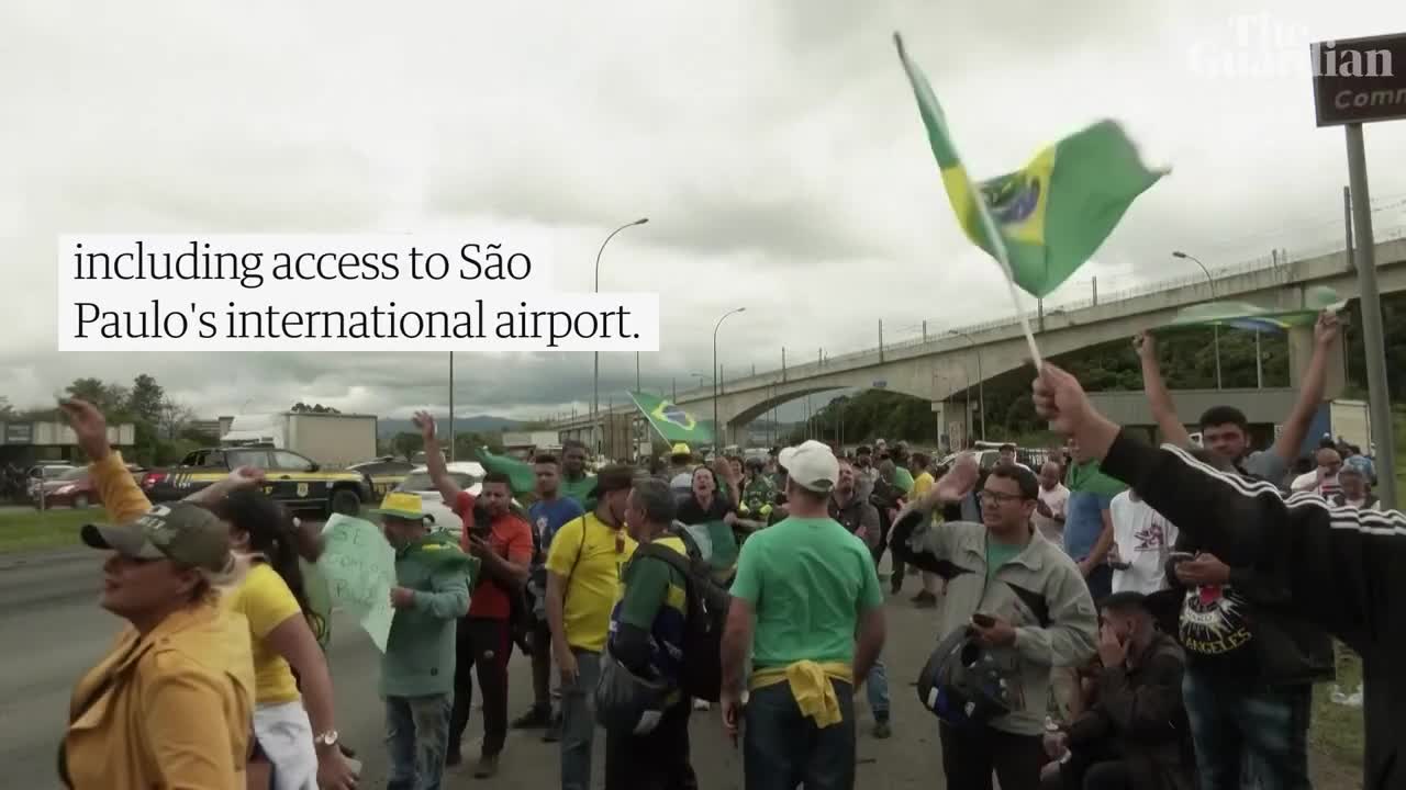 Brazil: Bolsonaro supporters block roads in protest against election defeat