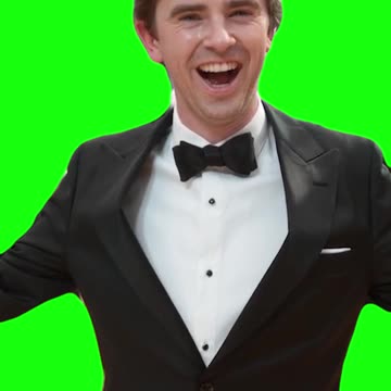 Freddie Highmore Posing on the Red Carpet Meme | Green Screen