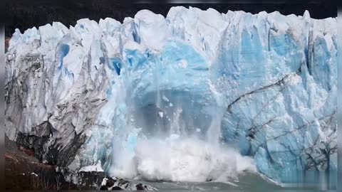 Glacier Collapsing Glacier River Glacier Polar Zone Ice Melting Glacier Melting