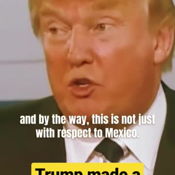 Trump made a great immigration point in 2015.