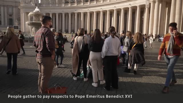 Catholics flock to Vatican to pay respects to pope emeritus Benedict XVI