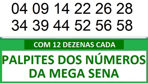 PALPITES DOS NÚMEROS DA MEGA SENA COM 12 DEZENAS um un uo up uq ur us ut uu uv uw ux