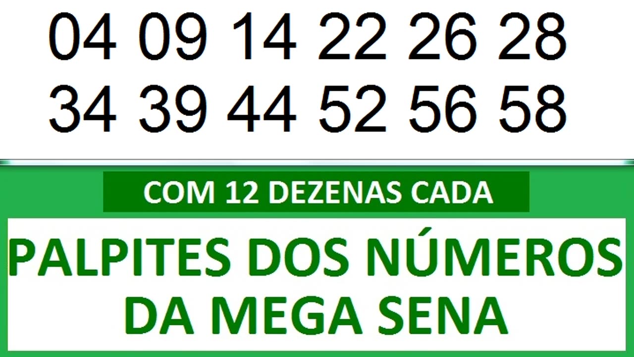 PALPITES DOS NÚMEROS DA MEGA SENA COM 12 DEZENAS um un uo up uq ur us ut uu uv uw ux