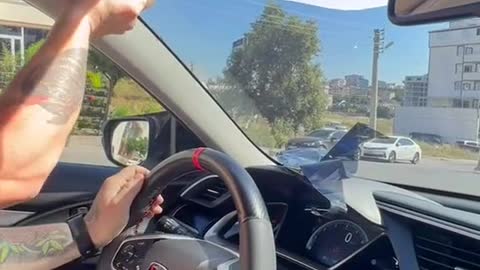 Tear off the protective film on the car glass.