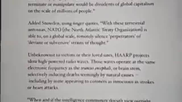 HAARPS GLOBAL ASSINATION AGENDER, SNOWDEN REVEALS