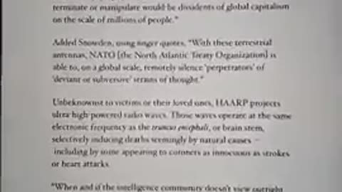 HAARPS GLOBAL ASSINATION AGENDER, SNOWDEN REVEALS