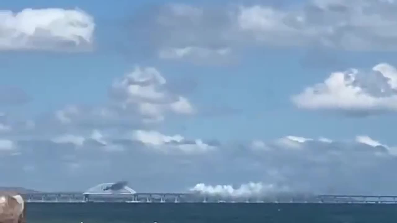 Drones And Missiles Attack On Crimean Bridge Repelled - View From Beach