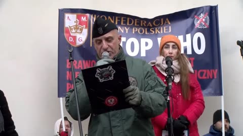 Wojciech Olszański - Przemówienie na proteście przeciwko WHO