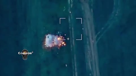 The Lancet UAV kamikaze strike against a V.S.U. tank