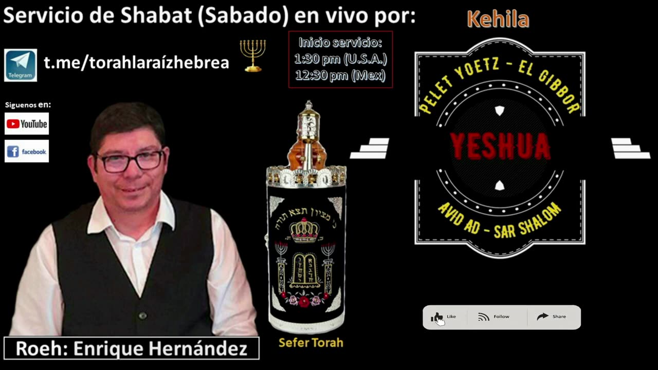 KEHILA HOUSTON,TX. [Servicio Sefardita Completo de Shabat] (@ 1:30 pm / U.S.A) (@ 12:30 pm / Mex.)