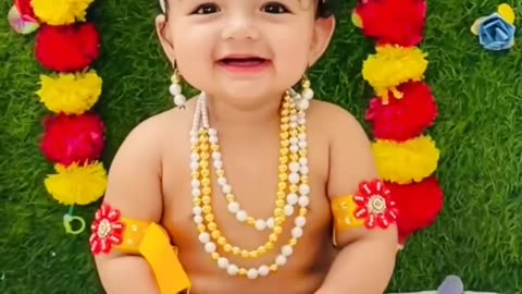 Cute Baby in the form of Lord Krishna | cute baby🥰